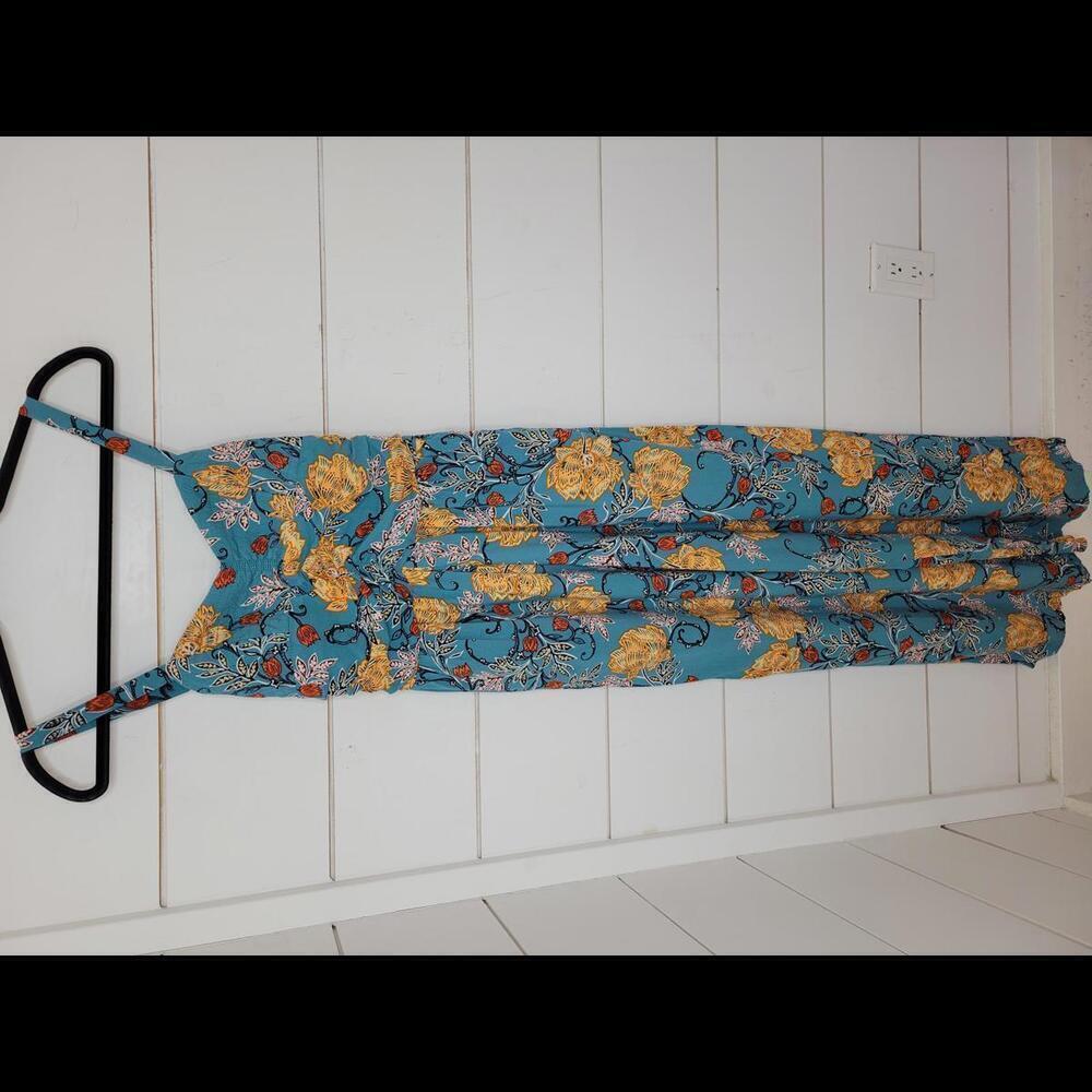 BOG Collection small (?) Blue & yellow floral jumpsuit jumper